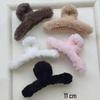 Large Furry Claw Clip for Autumn & Winter Updos - Korean Style Hair Accessory