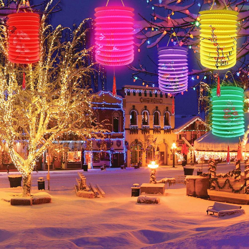 10 Pcs Paper Lanterns Colorful Holiday Hanging Lantern Chinese Japanese Paper Hanging Decorations