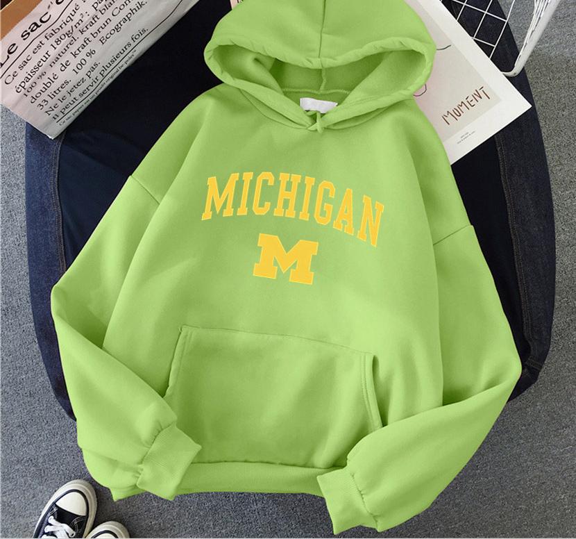 Mode University of Michigan Damen Hoodie Hip Hop Damen Casual Hoodie Neutral Streetwear Harajuku Herren Hoodie