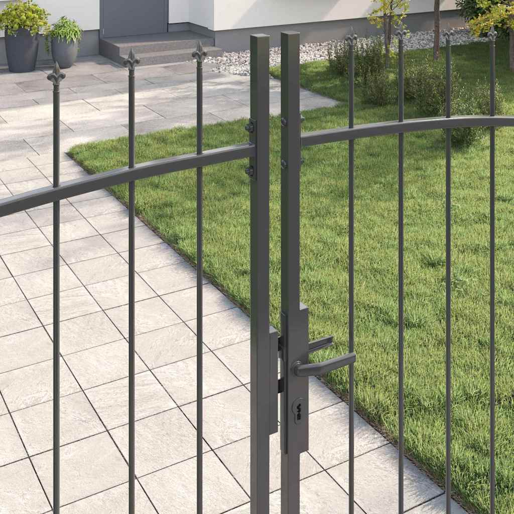 Double Gate WOERDEN 299.5 x 249.5 cm Steel Gray Lockable