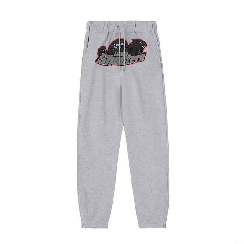 Ensemble Décontracté Hoodie Rouge/Noir Tête de Tigre Brodé Homme & Couple Trapstar Européen & Américain avec Pantalon Long