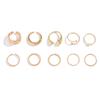 Metal Texture Open Ring Niche Ring Fashion Ring Set