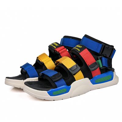 Sandali Estivi Più Caldi a Punta Aperta con Tomaia Alta da Uomo Scarpe Casual di Tendenza Outdoor Antiscivolo Sandali con Fibbia da Uomo Sandali Gladiator da Spiaggia da Uomo