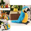 Macaws Plush Toy With Short Pile Fabric For Kids Educational Playroom Decor