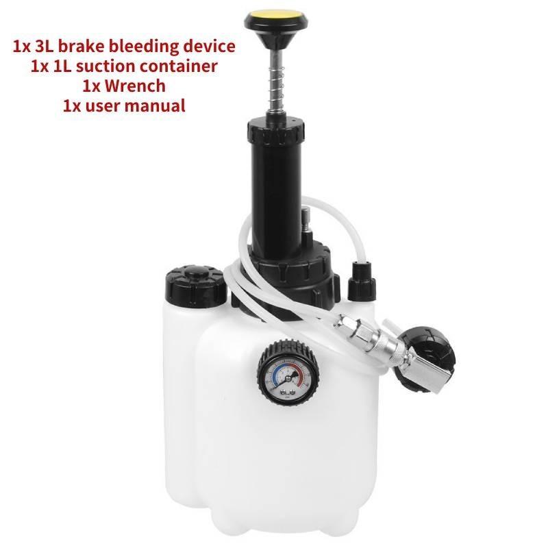 

Сверхпрочный 3л Автомобильный прокачной тормозной системы / сцепления, Инструментальный комплект для прокачки жидкости