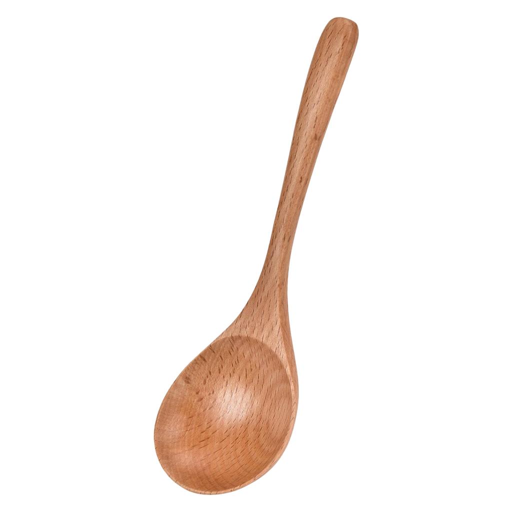 Japanese Style Wooden Soup Spoon With Long Handle Kitchen Utensil Practical Tableware For Home Dining Outdoor Use