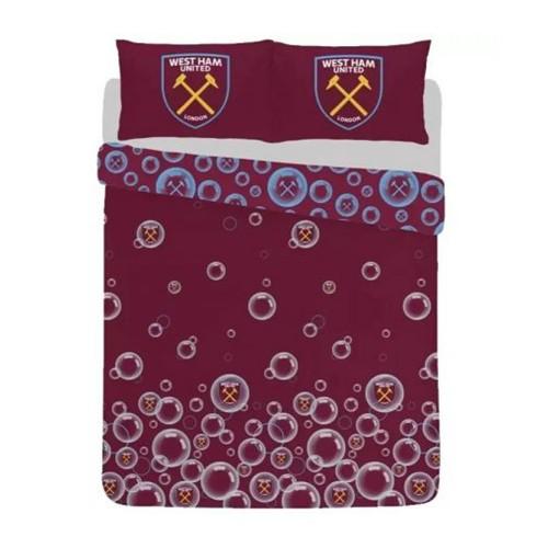 West Ham United FC Forever Blowing Reversible Bubbles Duvet Cover Set