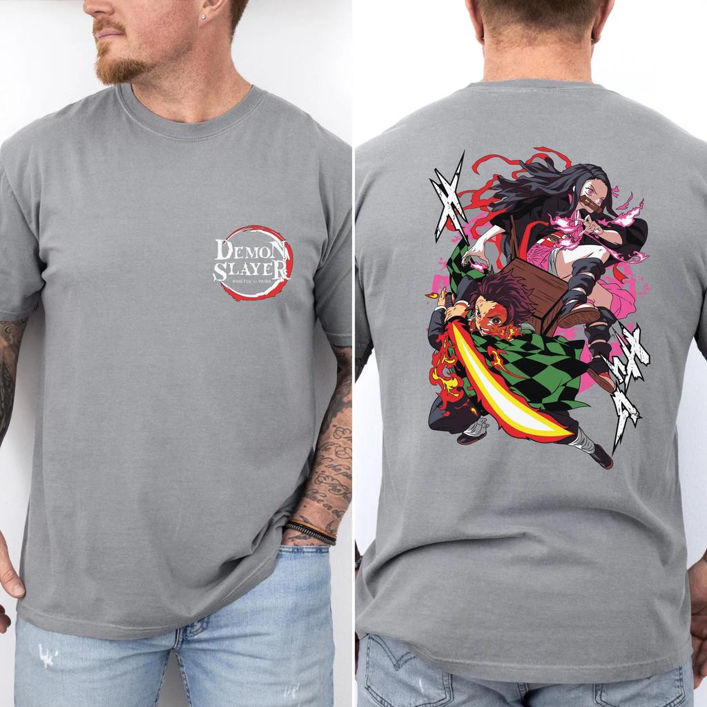 Tieko and Kanjirou Demon Slayer T-shirt Pillar Comic T-shirt for Demon Slayer Fans As A Gift Clothing for Anime Enthusiasts