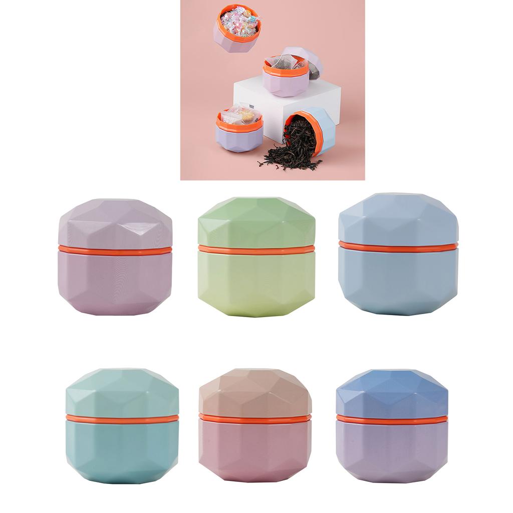 Portable Candy Storage Cans Metal Sealed Pot Candy Canister Small Tea Storage Pot Metal Sealed Can Storage Organizers