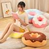 Dekorace Donut Plyšový polštář jako skutečný Fantastický prsten ve tvaru potravinového plyše Měkký kreativní sedák Polštář pod hlavu Vánoční dárek