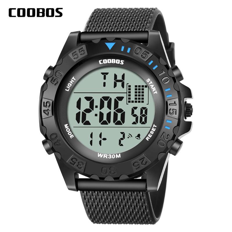 Student Digital Waterproof Led Watch With Large Dial And Night Glow For Teens