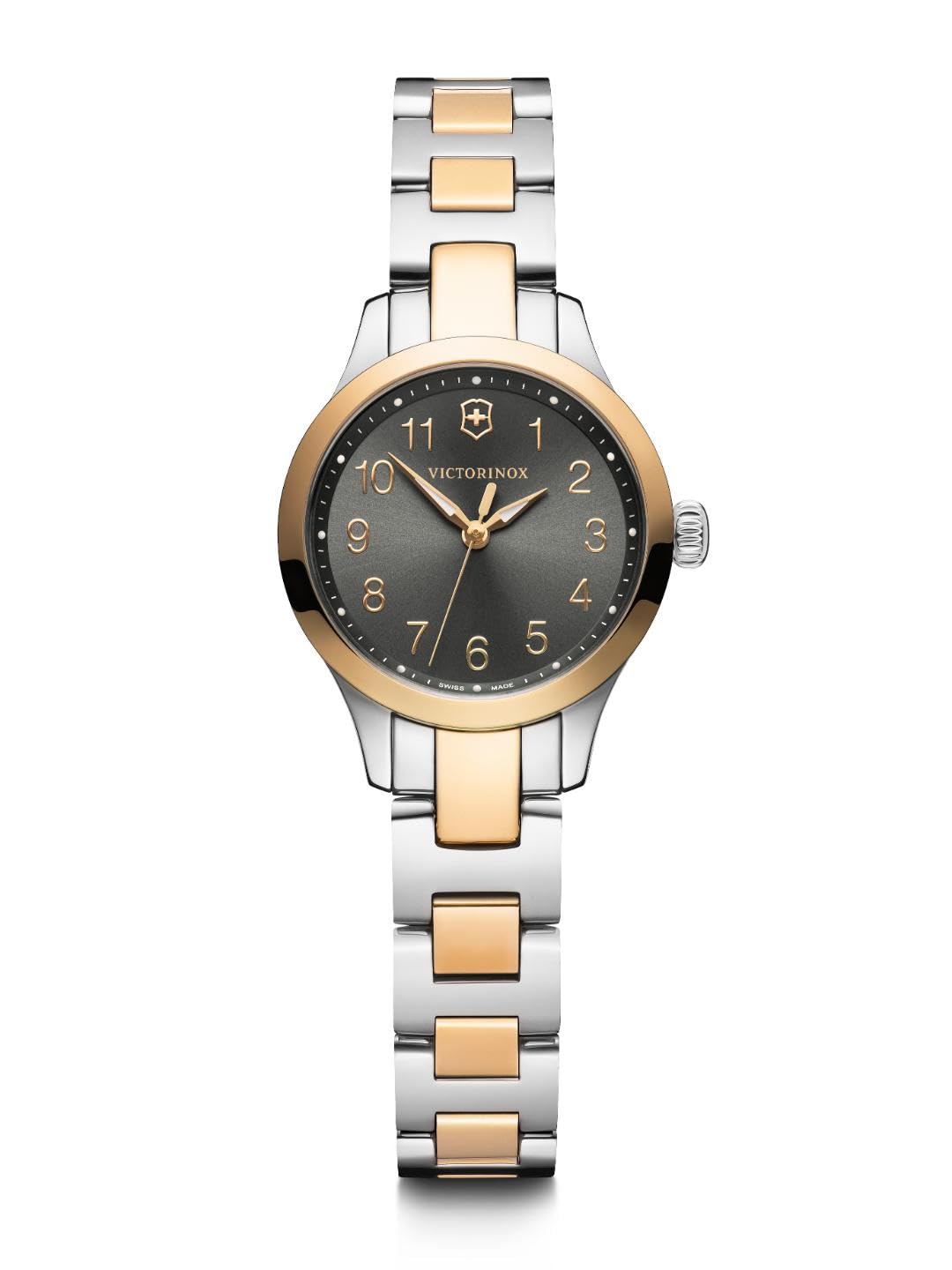 

[Victorinox] Корпус годинника ALLIANCE XS з нержавіючої сталі (316л) Чорний циферблат 2-колірний браслет з нержавіючої сталі 241841 [ срібний