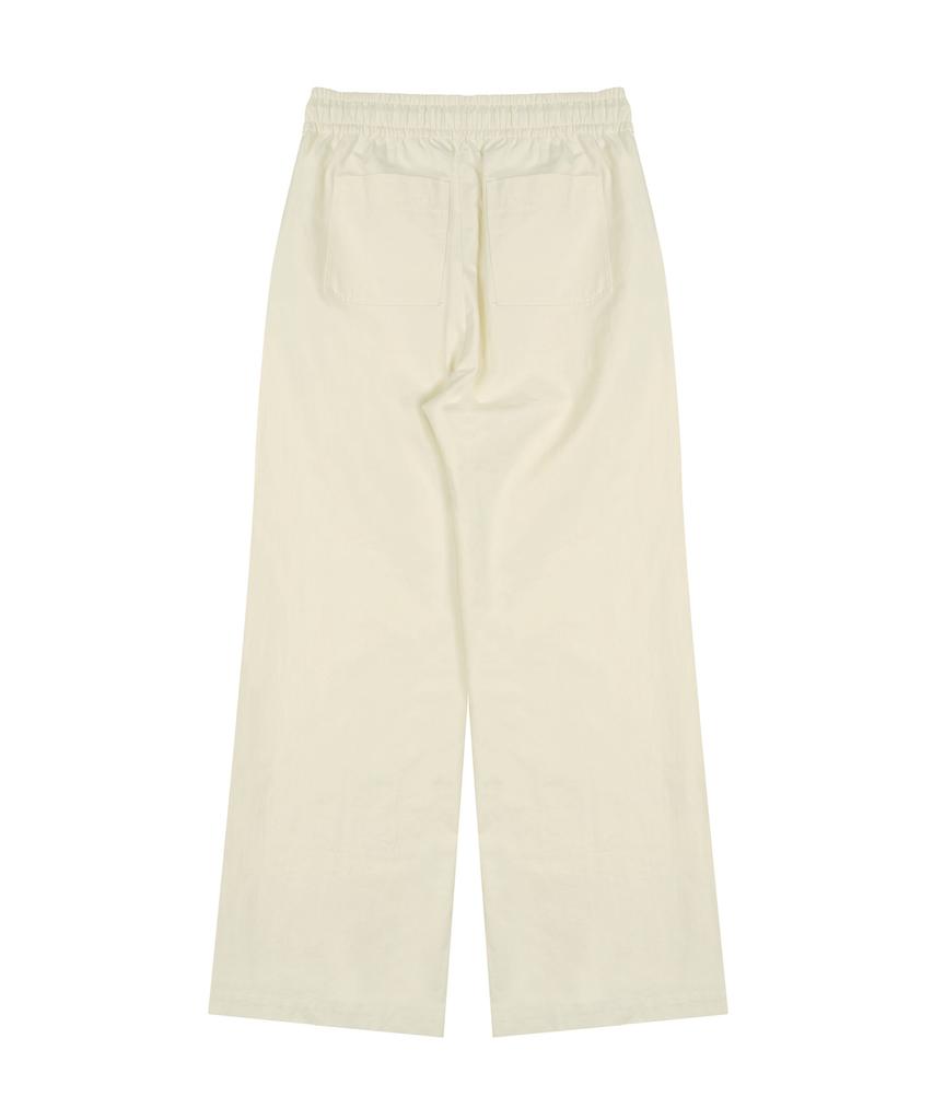 Nodeuyuumeon Cotton Relax Elastic Waist Pants [Ivory]