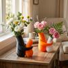 3D Printed Couple Hug Desktop Flower Vase Hugging Human Line Sculpture Vase Home Living Room
