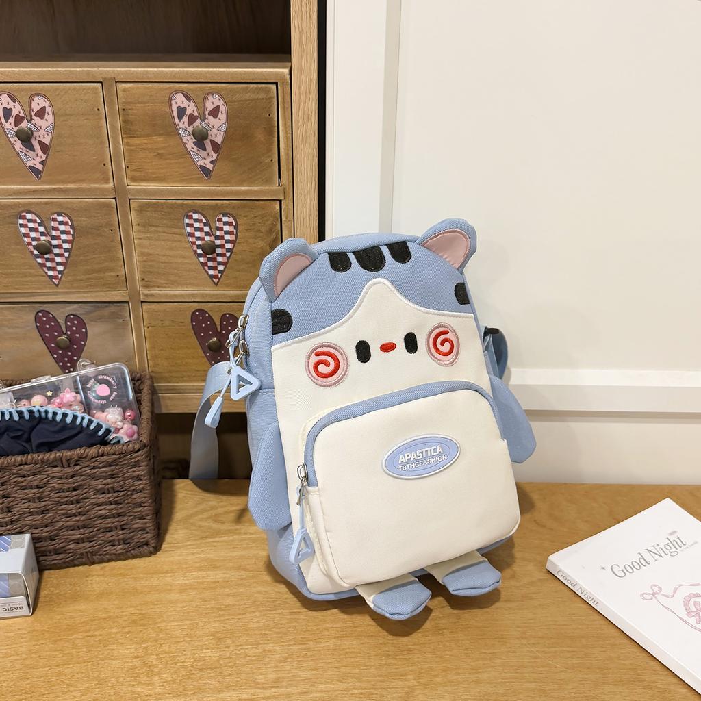 Cute Cartoon Design Crossbody Bag for Women Front Zip Pocket Mini Shoulder Bag for Daily Use
