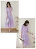 Sueeya Long Dress with Embroidered Short Puff High Stylish Perfect for and Outings in Summer Women's Lace, Sleeves, Ruffles, Sleeves, Waist, Ribbon,