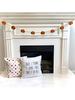 Halloween Pumpkin Wooden Bead Garland Banner Felt Pumpkin Wall Decor Fall Themed Hanging Decor for Fireplace, Home& Indoor Party