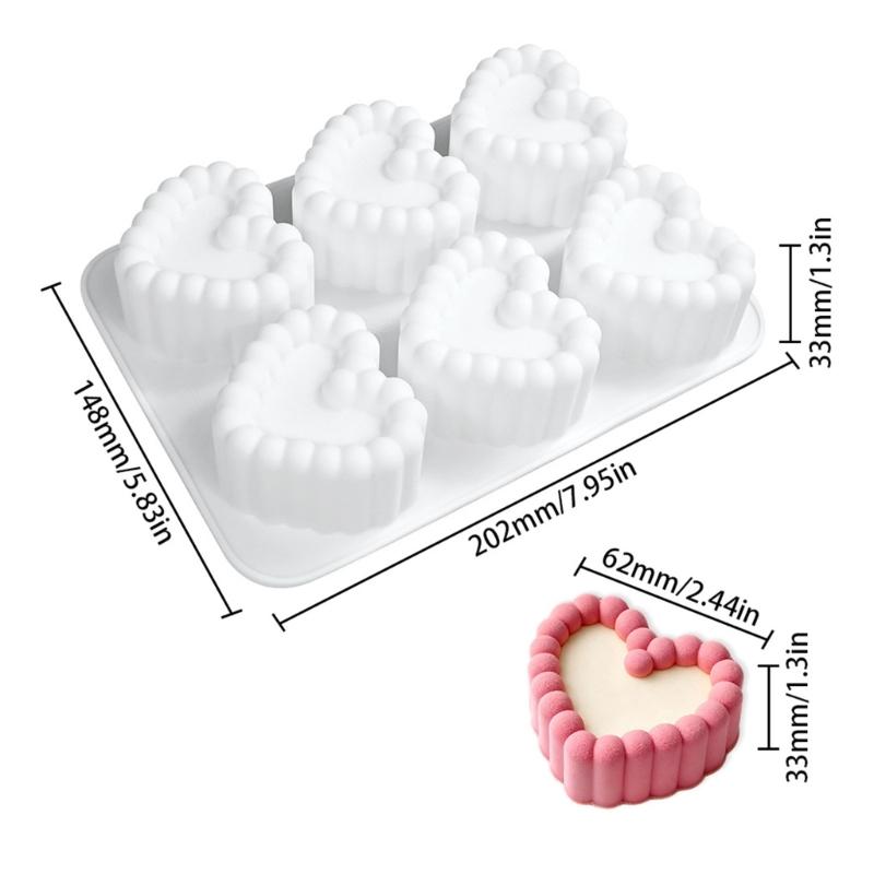 Silicone Heart Mould Perfect for Candle Baking Dessert and Creative Gift with Realistic Appearance