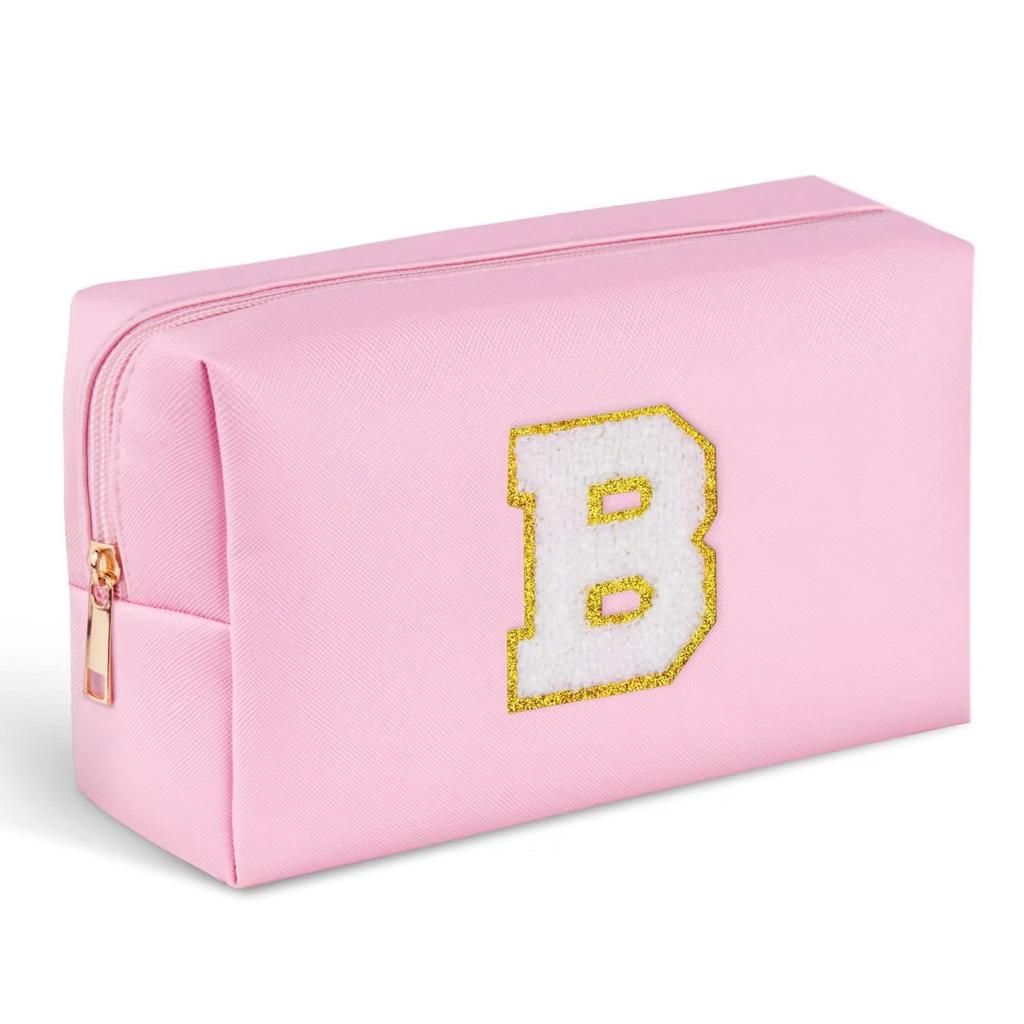 1/2PC Letter Embroidered Makeup Bags Octagonal Toiletry Bag Portable Zipper Travel Organizer Women's Handbag Birthday Gifts