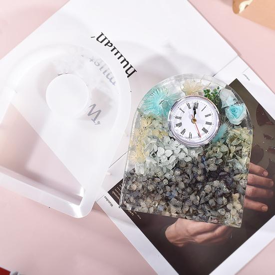 Silikonform für Harz-Uhrherstellung Langlebiges Premium-Silikon mit einzigartiger Form für DIY-Zifferblatt mit römischen Ziffern Einfach zu lösende Bastelform für Epoxid