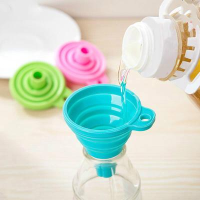 Pure Silicone Telescopic Funnel Necessities Kitchen Collapsible Foldable Leaking Oil Leak Funnel ARI