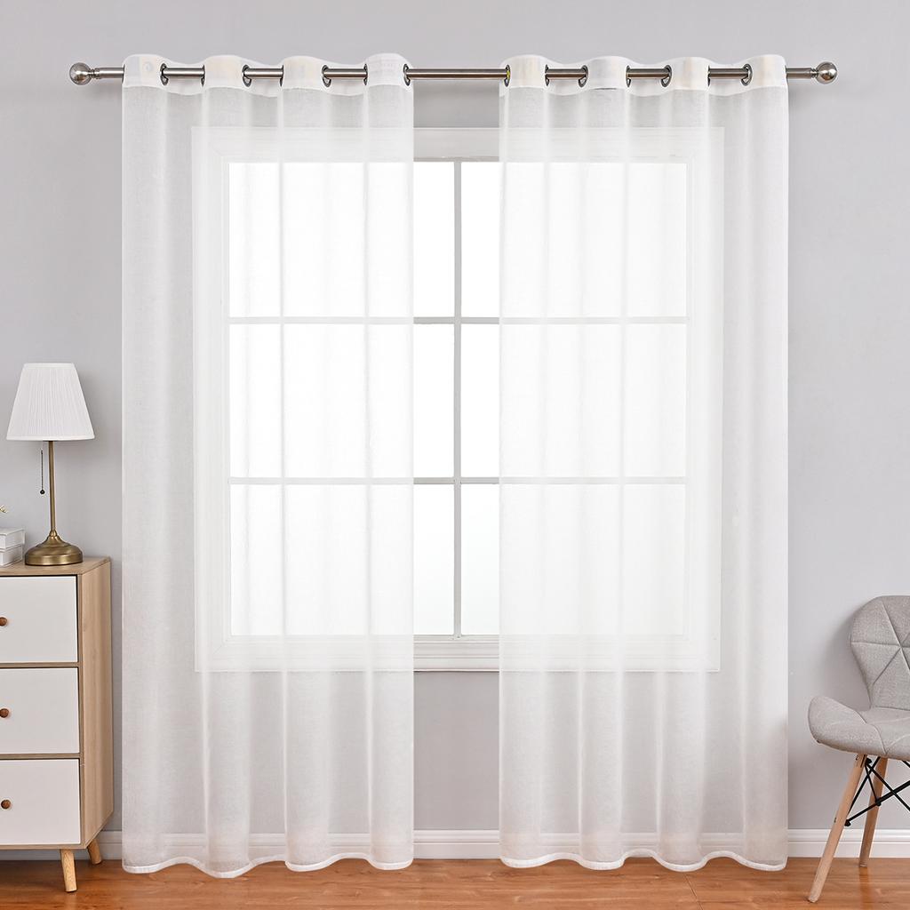 Solid Color Full Dolly Window Screen Semi-Blackout Curtains, Meike Multi-Finished Curtains