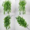 Artificial Green Plant Wall Decor With Plastic Vines For Living Room Handmade Style