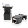 2Pcs 9 Pin Serial Port DB9 RS232 Male Female To RJ45 Cat5e/6 Ethernet Adapter