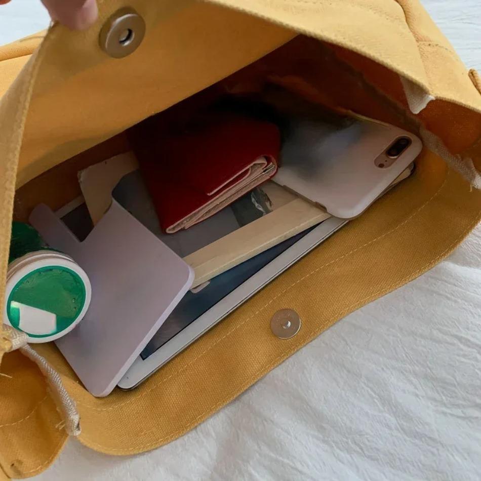 Neue Studenten Canvas Umhängetaschen mit großer Kapazität Damen Handtaschen Koreanische Baumwolle Umhängetasche Damen Schultasche Handtasche