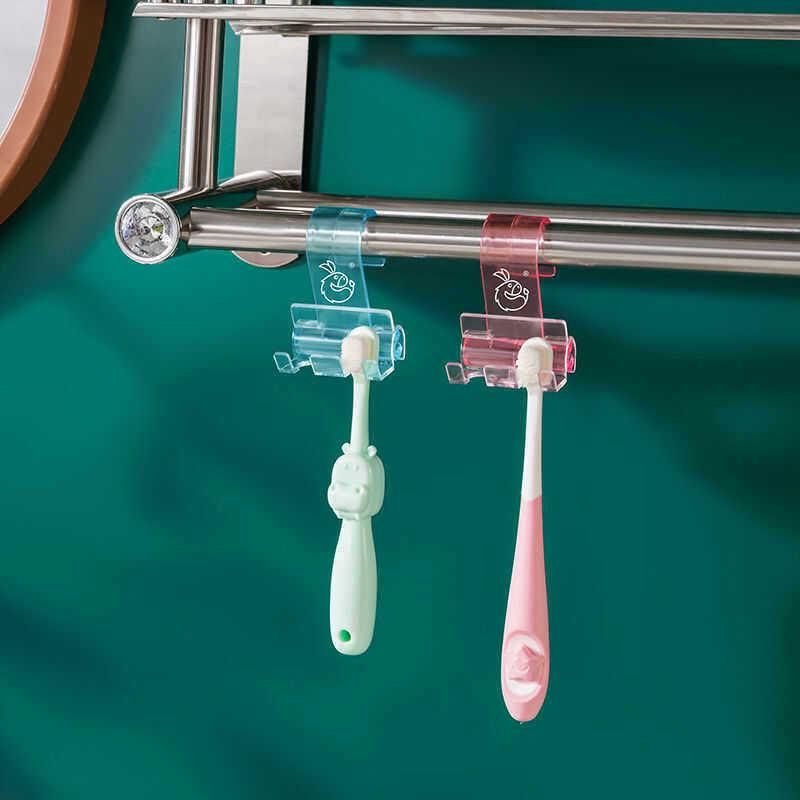 

Wall-Mounted Toothpaste Holder & Squeezer with No-Punch Design Pink [Boxed]