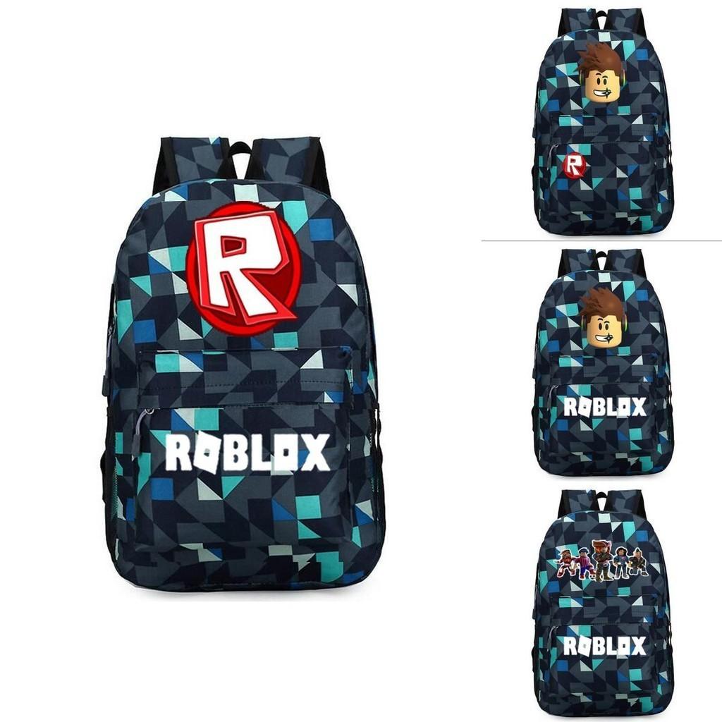 Stylish Roblox Backpack For Kids Featuring A Vibrant Cartoon Pattern And Large Capacity
