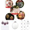 Christmas Ornament Ball With Modern Art Style In 6cm Transparent Plastic For Holiday Decor