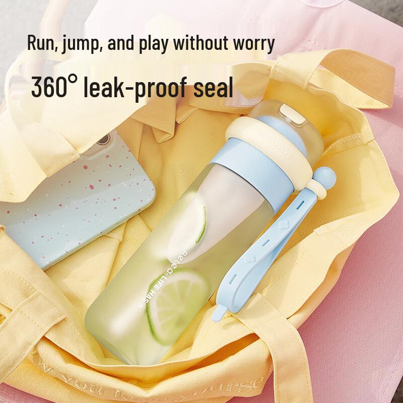 Yueyou 480ml Tritan Portable Sports Straw Water Bottle