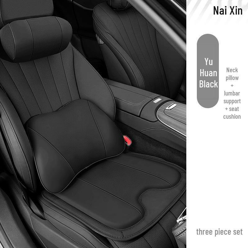 Jiyue 01/07 Car Headrest & Backrest Memory Foam Cushion with Neck and Lumbar Support