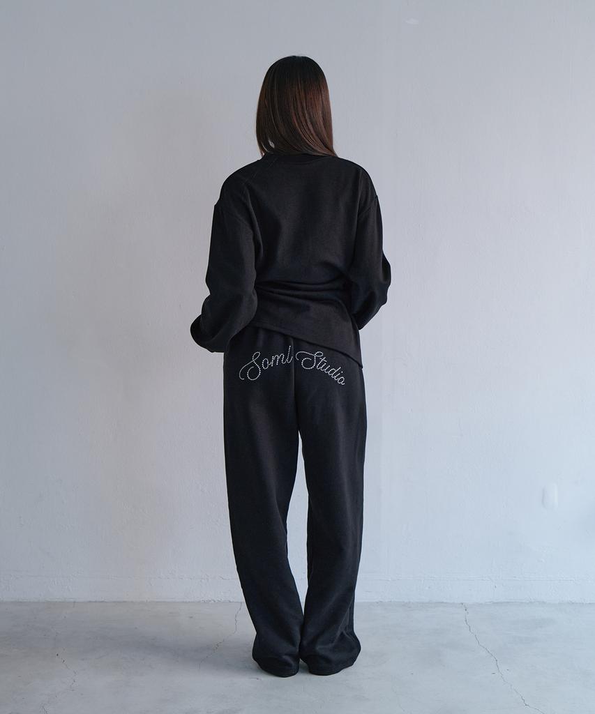 5OML Lettering Hotfix Sweatpants Black