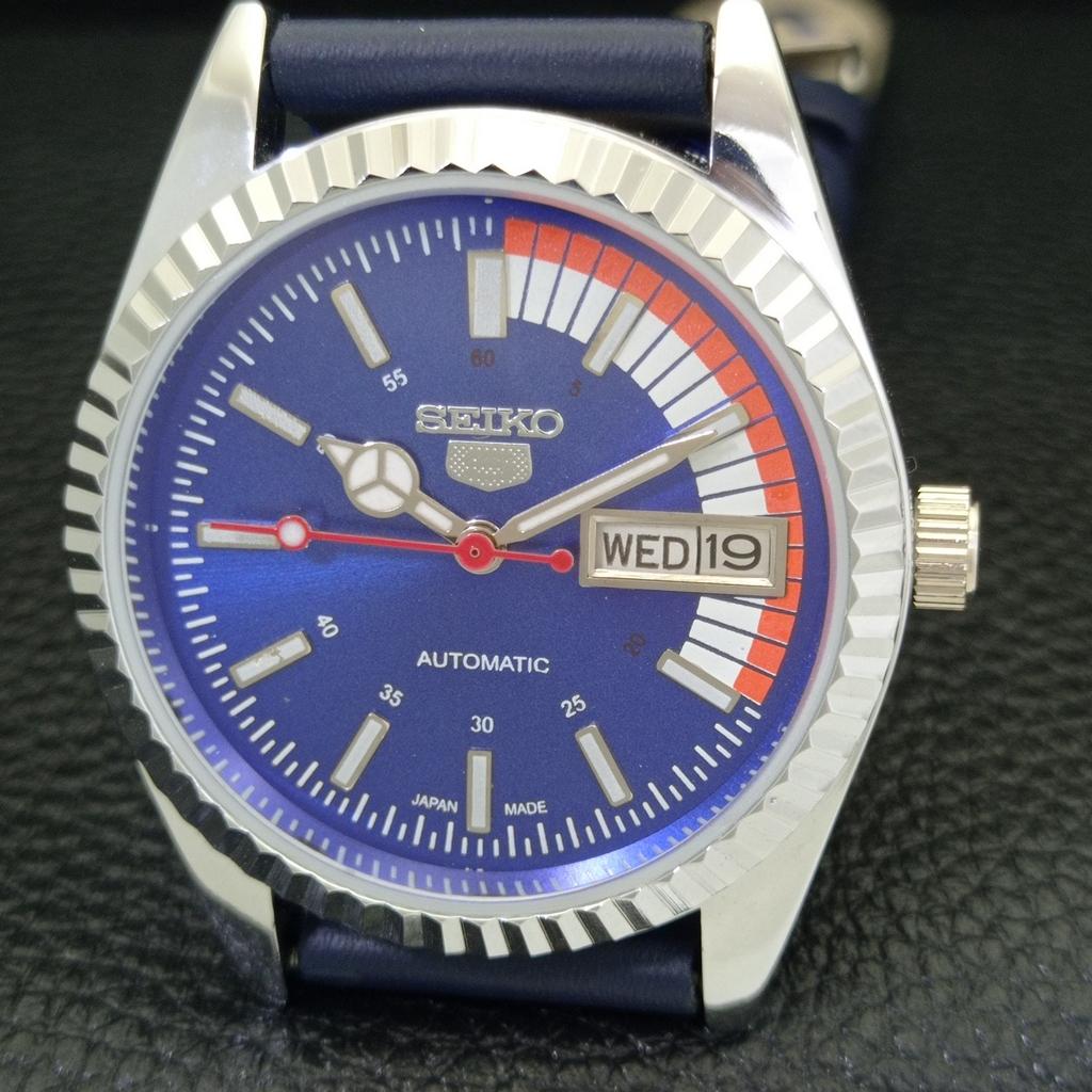 SEIKO 5 AUTOMATIC VINTAGE REFURBISHED 6309A JAPAN MENS BLUE DIAL WATCH a440710-4 Sk-a440710