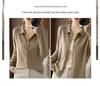 Women's Wool Cardigan with POLO Collar - Long Sleeve Sweater for Spring & Autumn