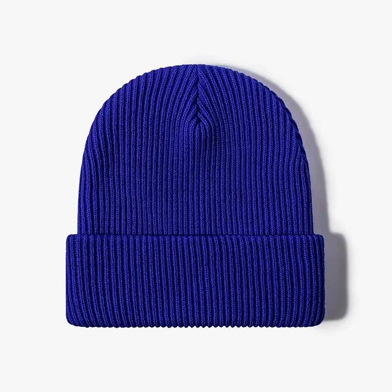 Winter Knitted Hat Embroidered Woolen Winter Warm Men's and Women's Simple Fashion Acrylic Hoodie