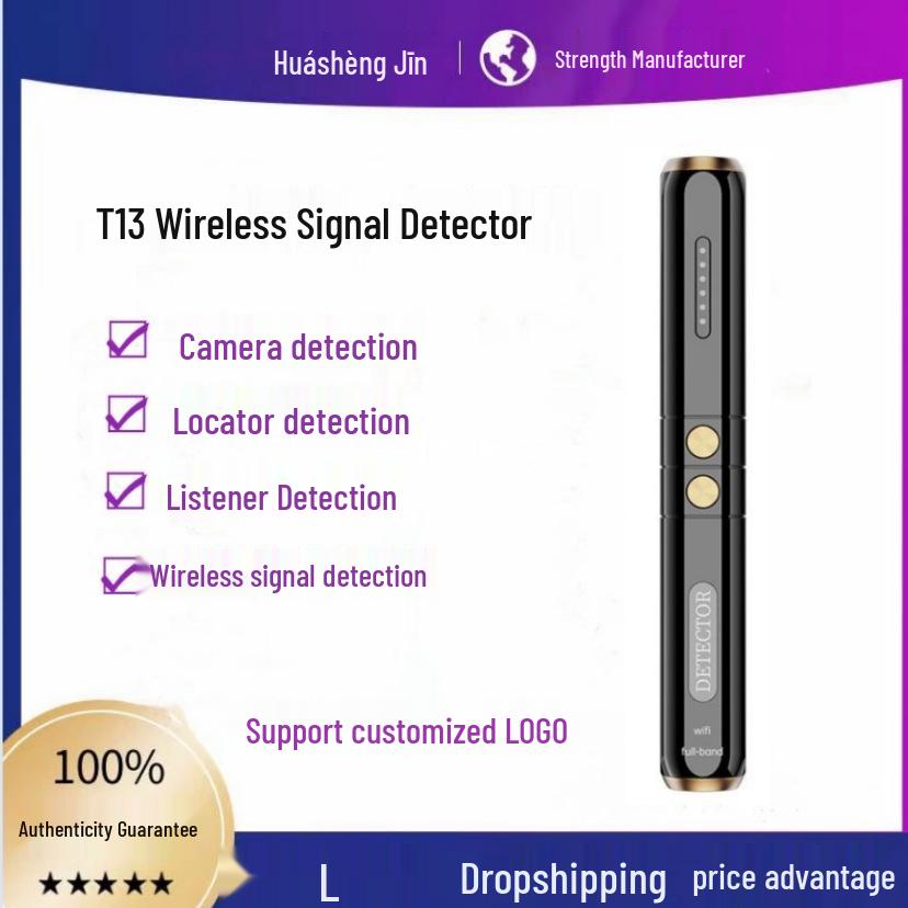 T13 Wireless Signal Detector: Anti-Positioning, Anti-Eavesdropping, Anti-Tracking, Anti-Hidden Camera and GPS Scanner 132*18 mm
