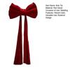 Extra Large Red Velvet Bow Red Velvet Bow Tie Christmas Decoration with Golden Metallic Thread Tree Garland Holiday Decor