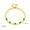 Gold Snake Chain Heart Emerald Choker – Vintage Romantic Jewelry, Love & Growth Gift for Women