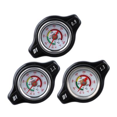 0.9/1.1/1.3 Bar Radiator Cap Temperature Gauge High Pressure Water Tank Radiator Head Car Tuning Radiator Cover Auto Accessories