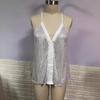 Damen-Camisole mit V-Ausschnitt und Pailletten