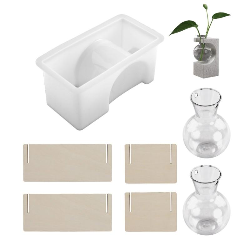 

Reusable Hydroponic Planter Display Rack Vase Holder Silicone Resin Mold For Creative DIY Craft Projects