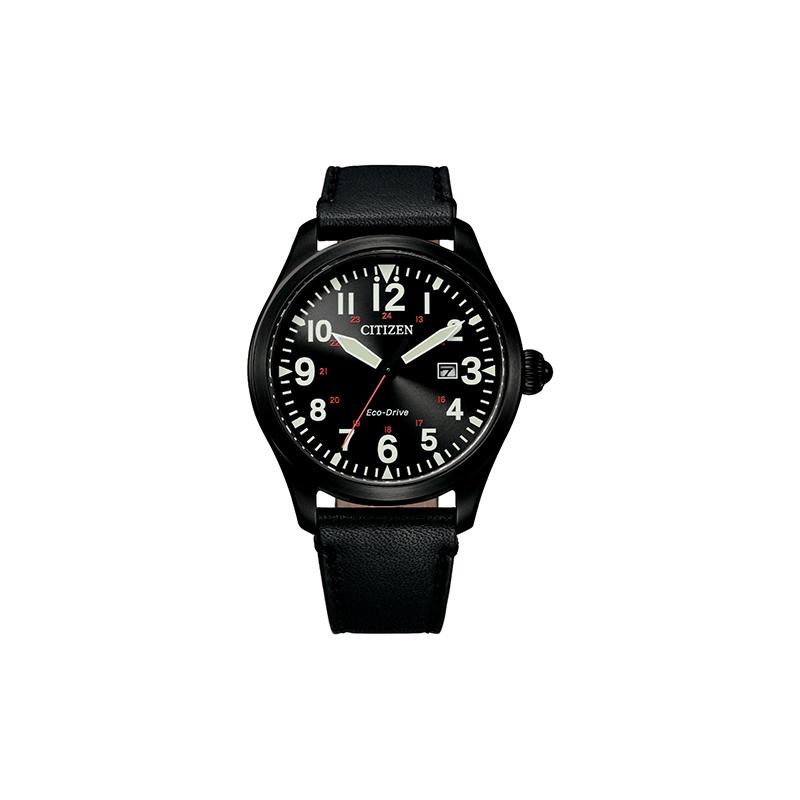 

CITIZEN Eco-Drive Series Simple and Casual Solar Quartz Cowhide Strap Men s Watch Black Dial BM6835-23E чорний