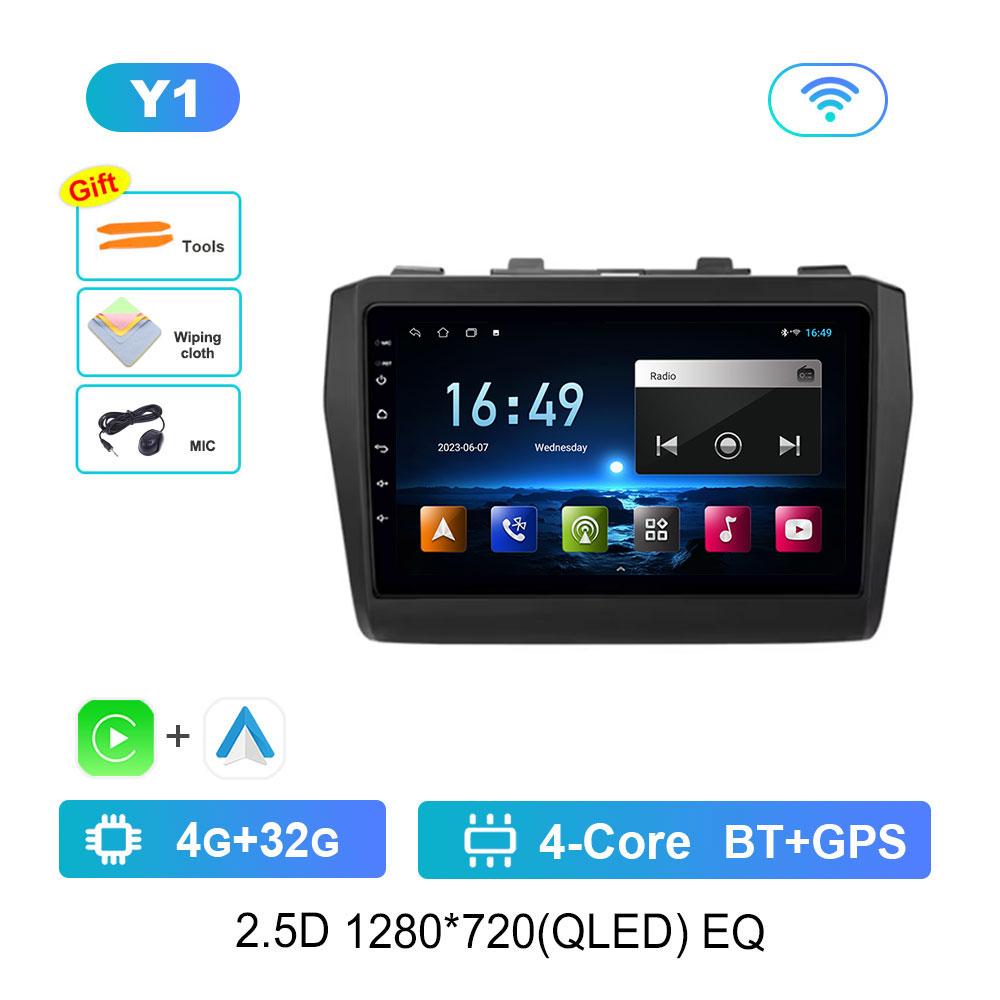 For Suzuki Swift 2016 - 2021 Android 14 Car Video Multimedia Player 4G Wifi DSP Stereo GPS Navi QLED Screen Bluetooth Head Unit