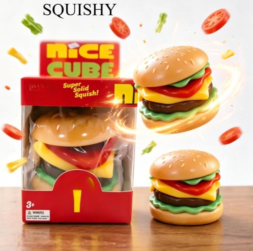 Horký Needoh Burger Mačkací Slepý Box Elastická Mačkací Decompresní Fidget Hračka Pro Uvolnění Stresu