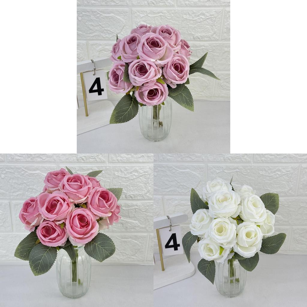 Rose Flower Bouquet For Wedding Photography Home Decor With Silk Material For Celebrations