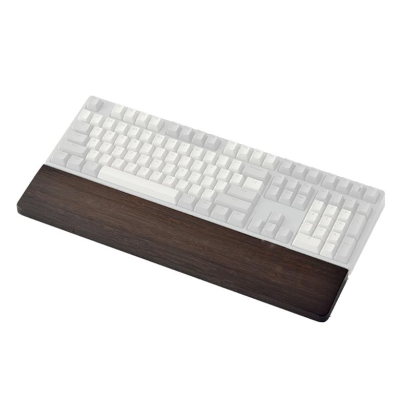 Handgelenkauflage aus Holz Walnuss Handgelenkauflage Holz Mauspad Handgelenkschutz für Tastaturen (Nussbaum, 61 87 104 Tasten)