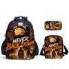 Playful Blink Naruto Three-Piece Set Spine Care Schoolbag Pencil Bag Satchel Bag Student School Full Set